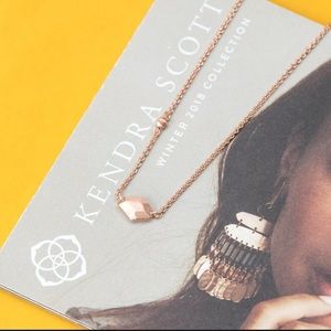 Kendra Scott Laureen Geometric Rose Gold Necklace